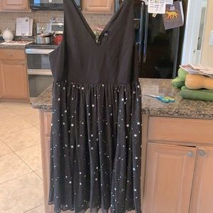 Torrid black star dress v neck sleeveless